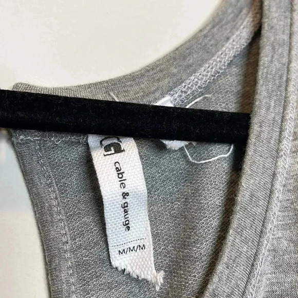 Cable & Gauge Gray Short Sleeve Jumpsuit - Picture 6 of 7